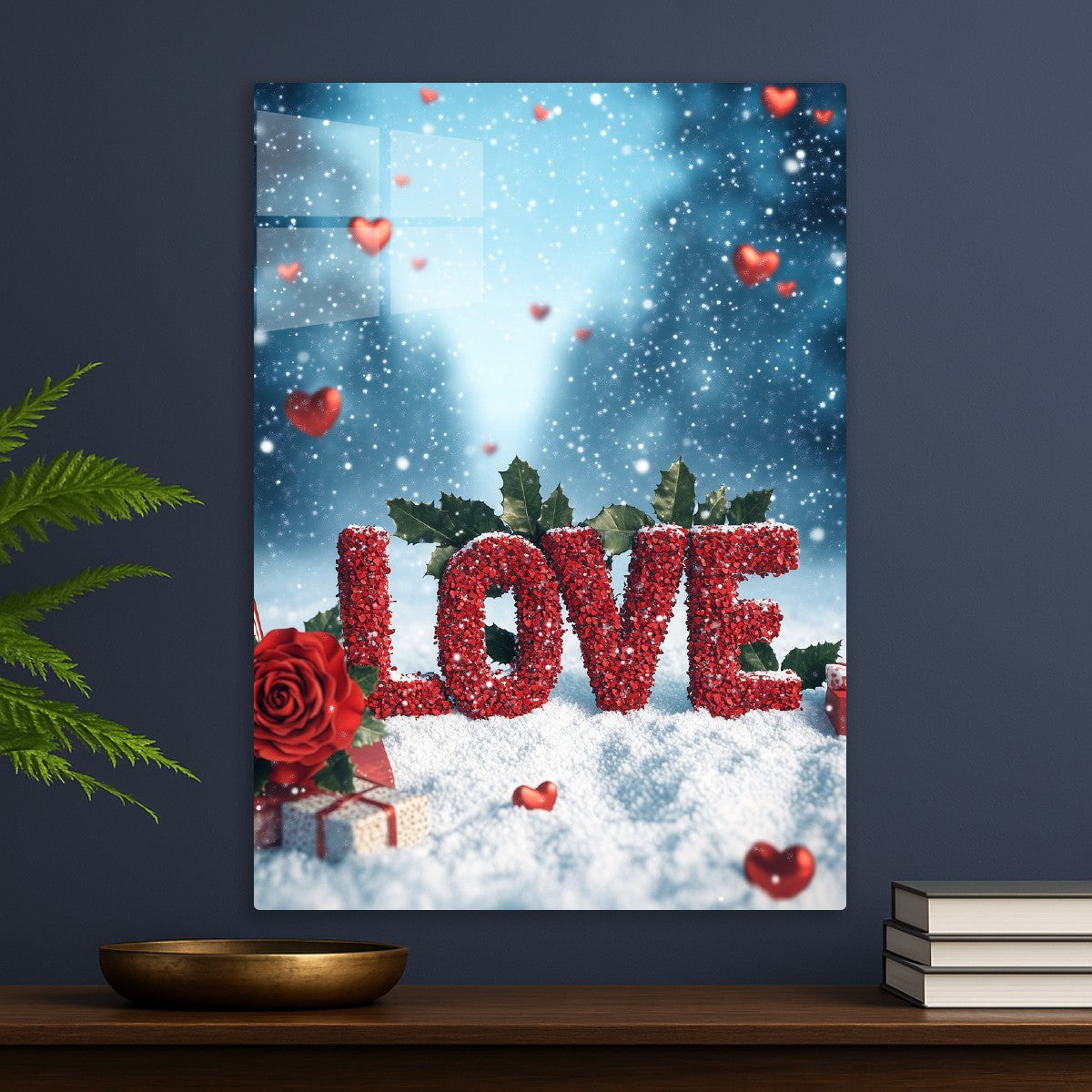 Rose of Love in Snow