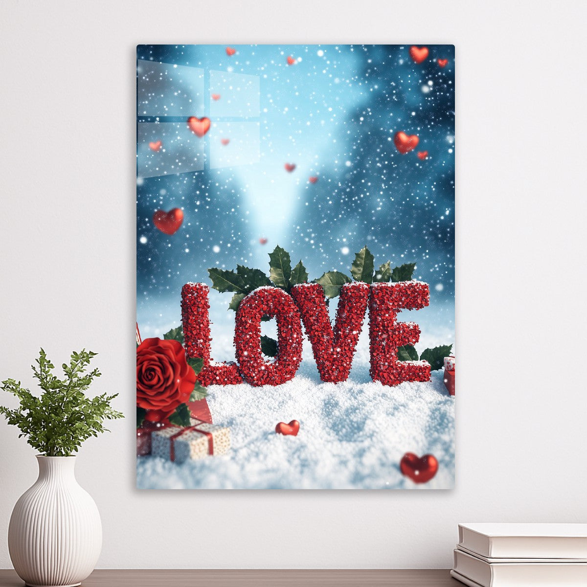 Rose of Love in Snow