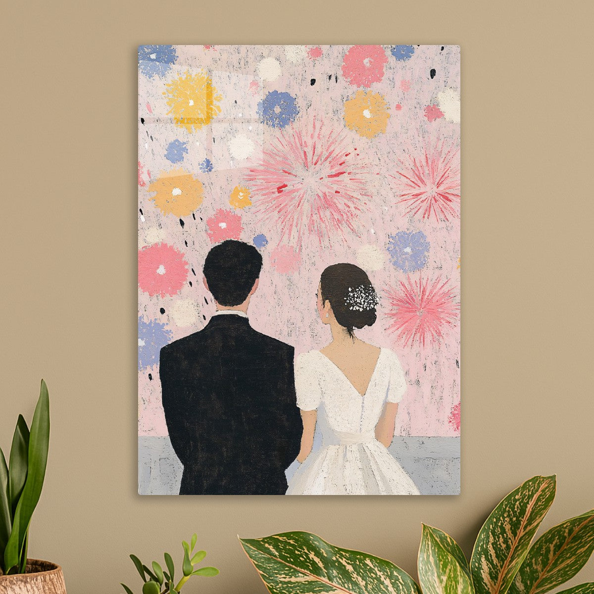 Newlyweds Fireworks Moment
