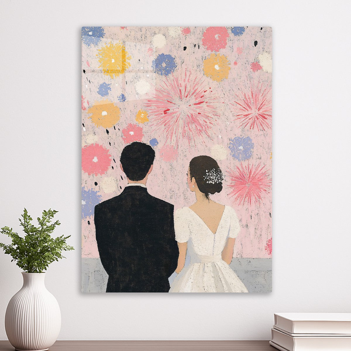 Newlyweds Fireworks Moment