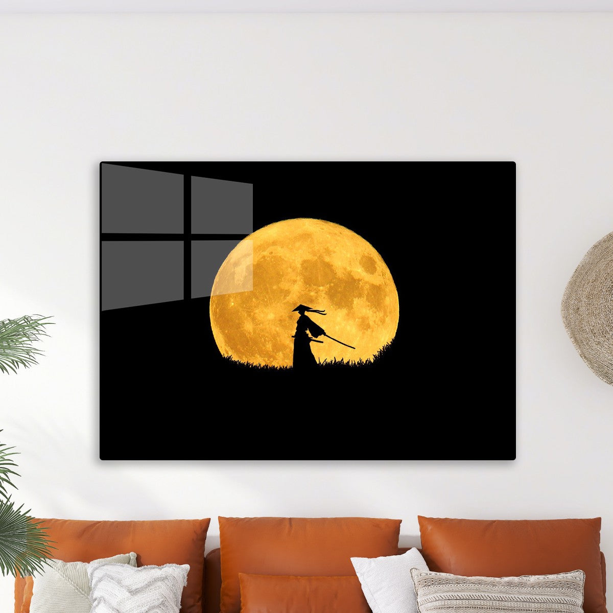 Moonlit Samurai Silhouette
