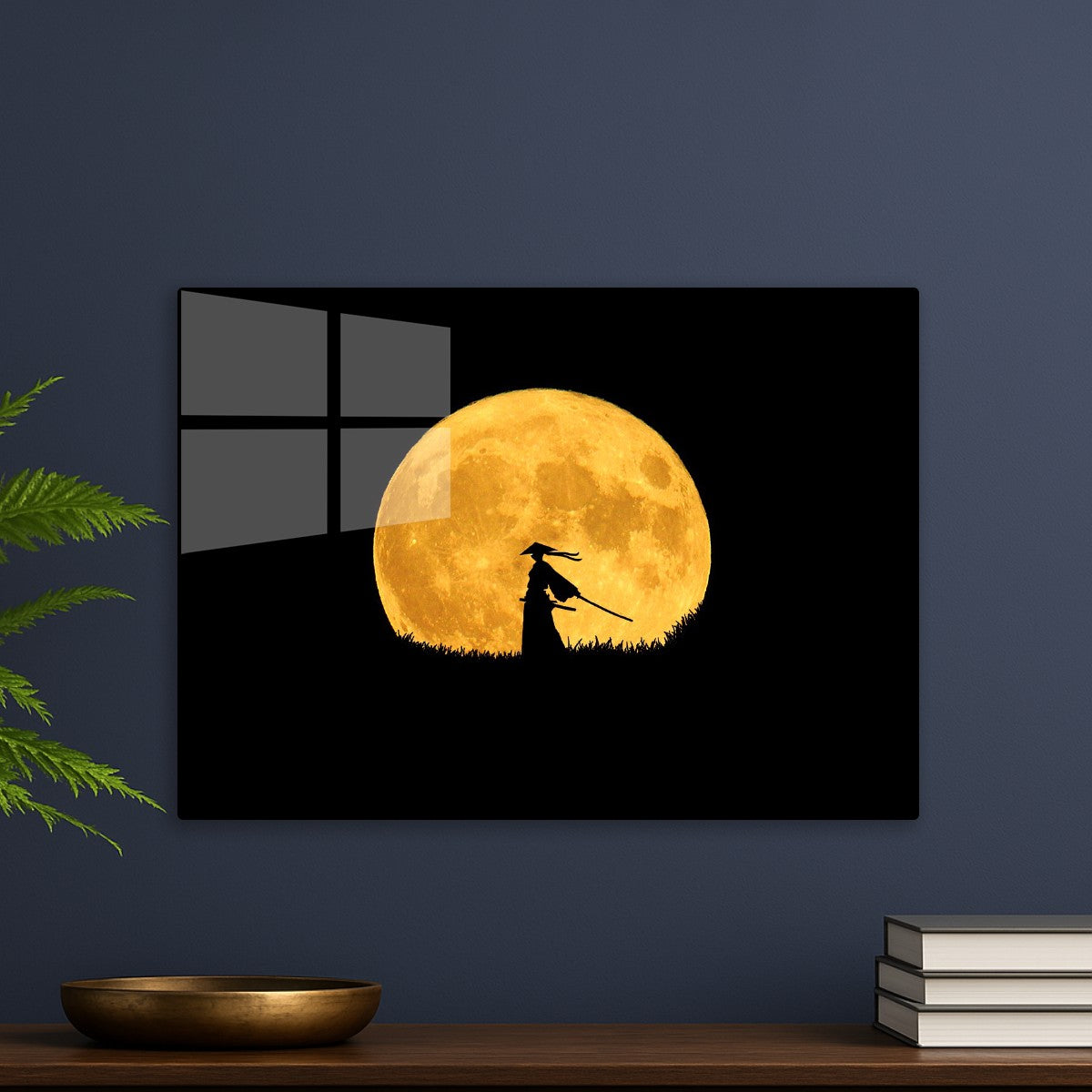 Moonlit Samurai Silhouette