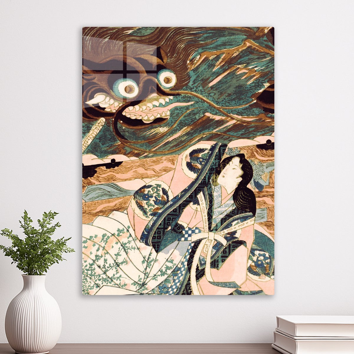 Dragon and  Woman in Ukiyo-e S