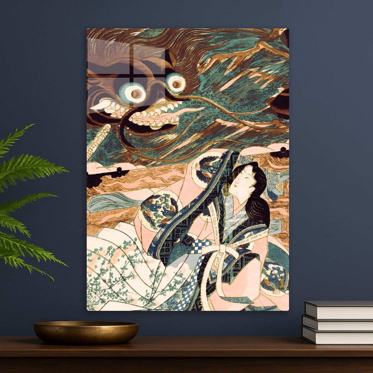 Dragon and  Woman in Ukiyo-e S