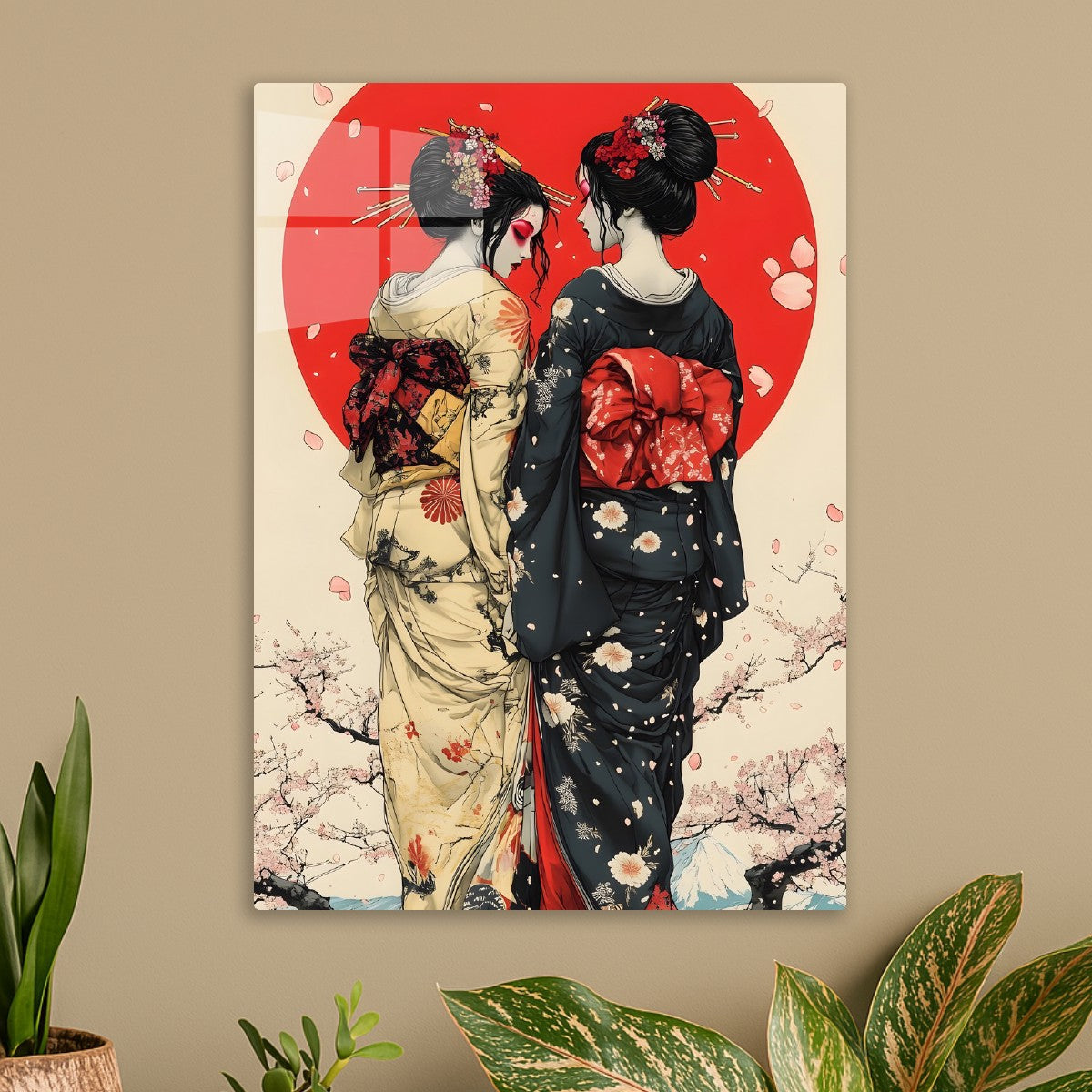 Two Geishas in Kimono