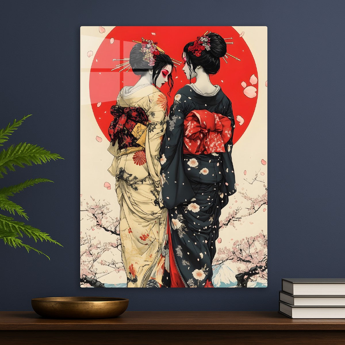 Two Geishas in Kimono