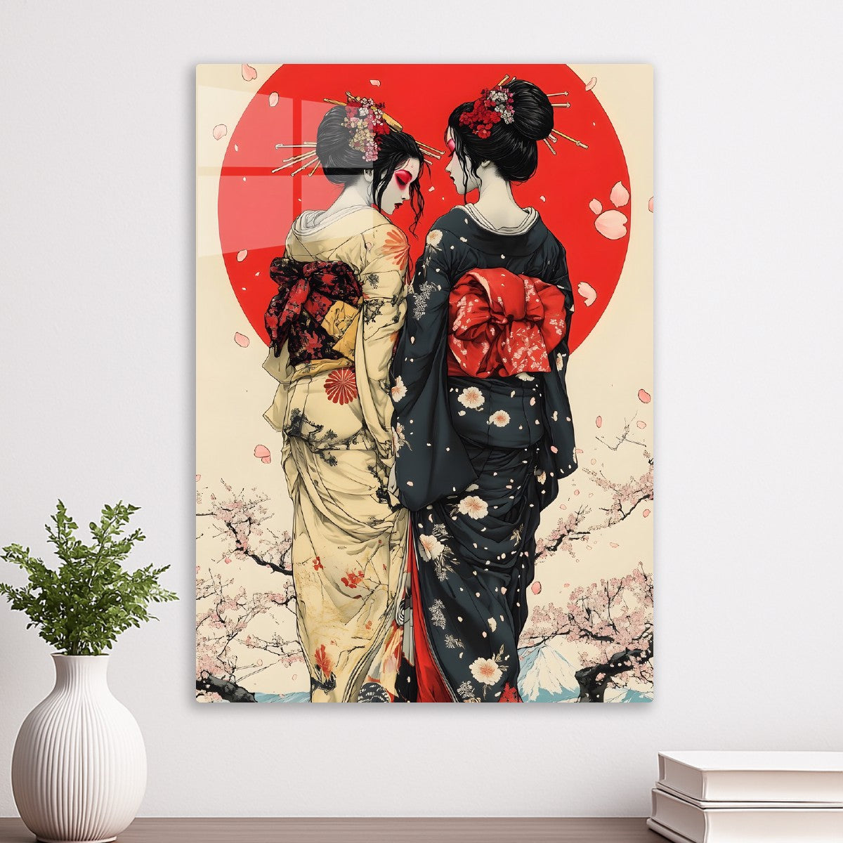 Two Geishas in Kimono