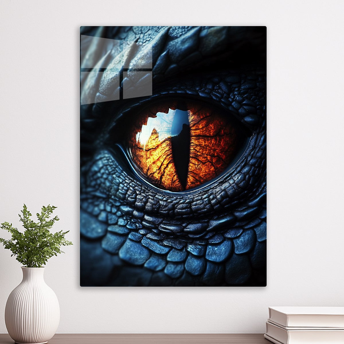 Fiery dragon gaze