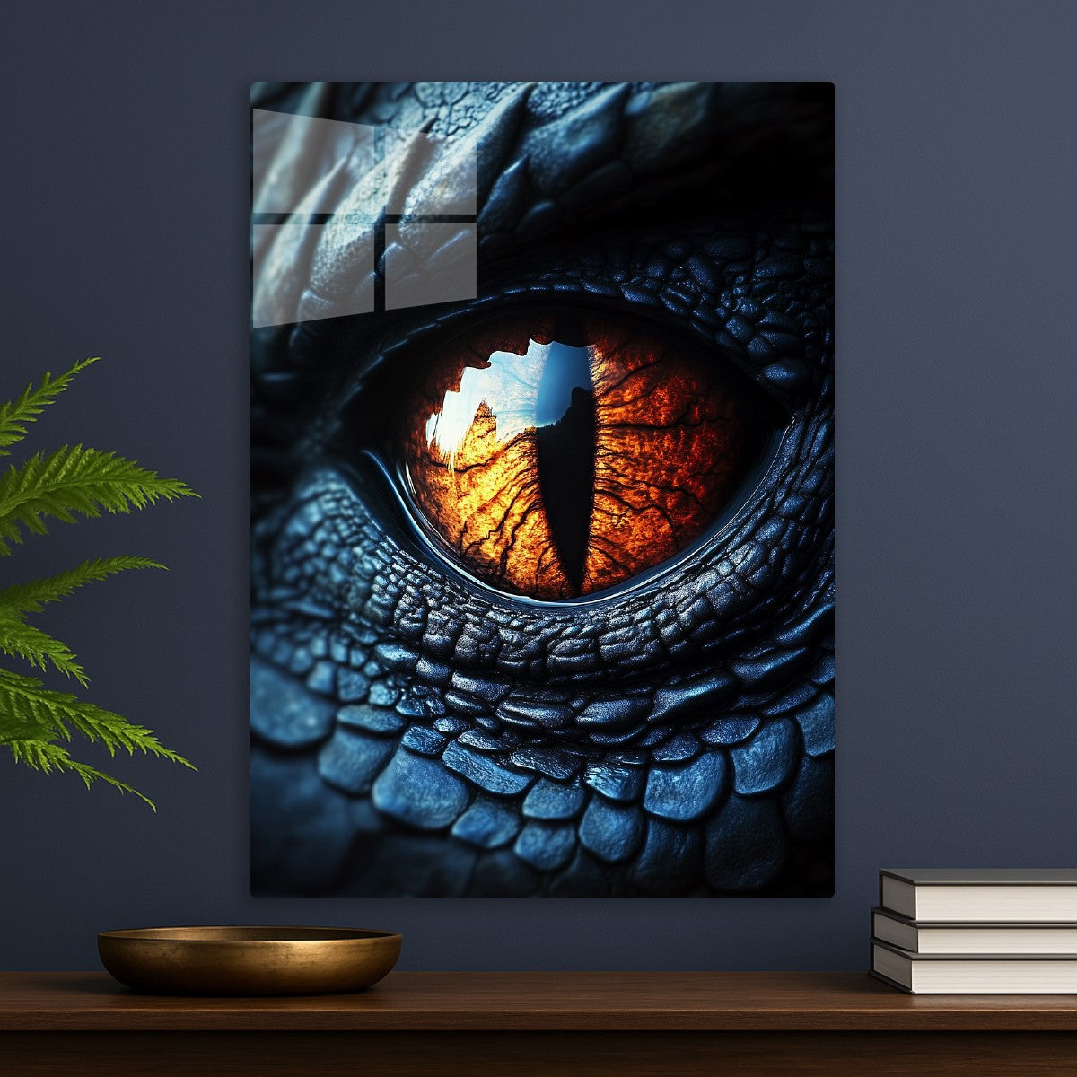 Fiery dragon gaze