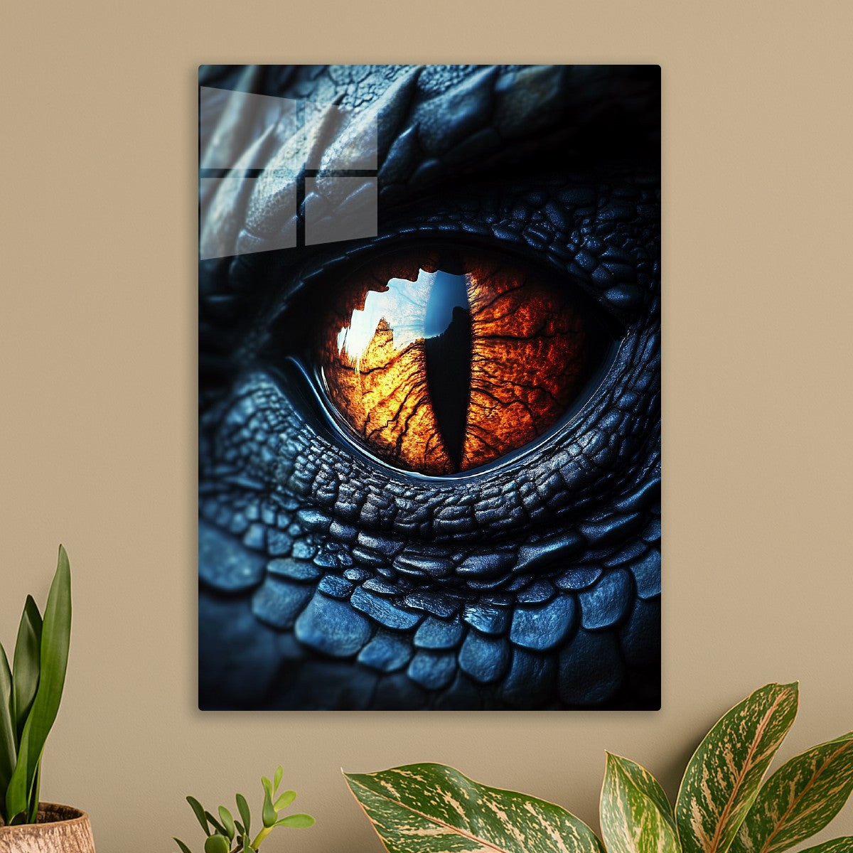 Fiery dragon gaze
