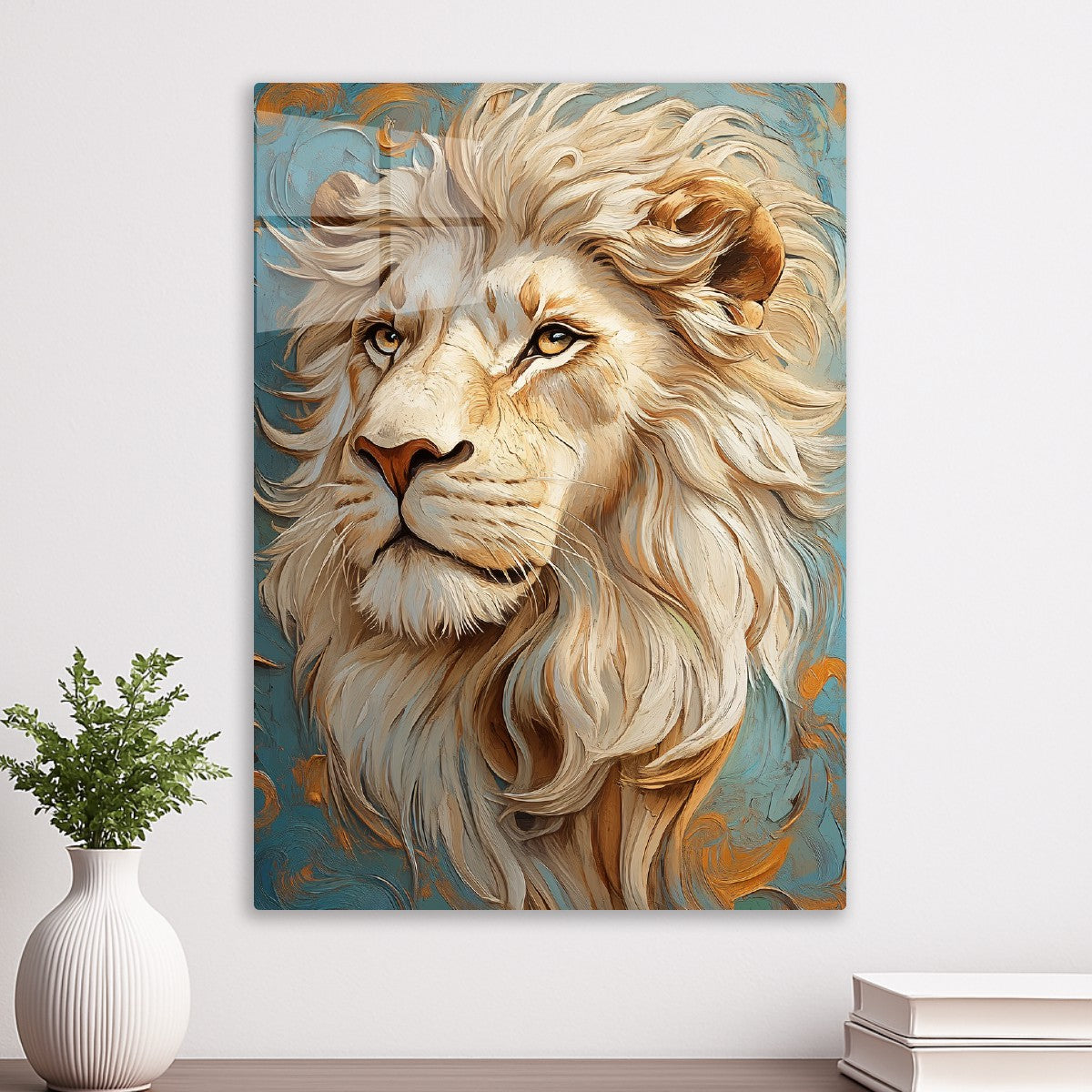 Vintage Lion in 3D Relief