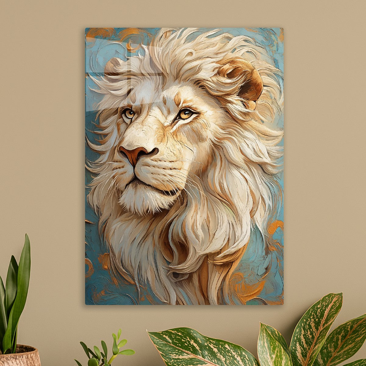 Vintage Lion in 3D Relief