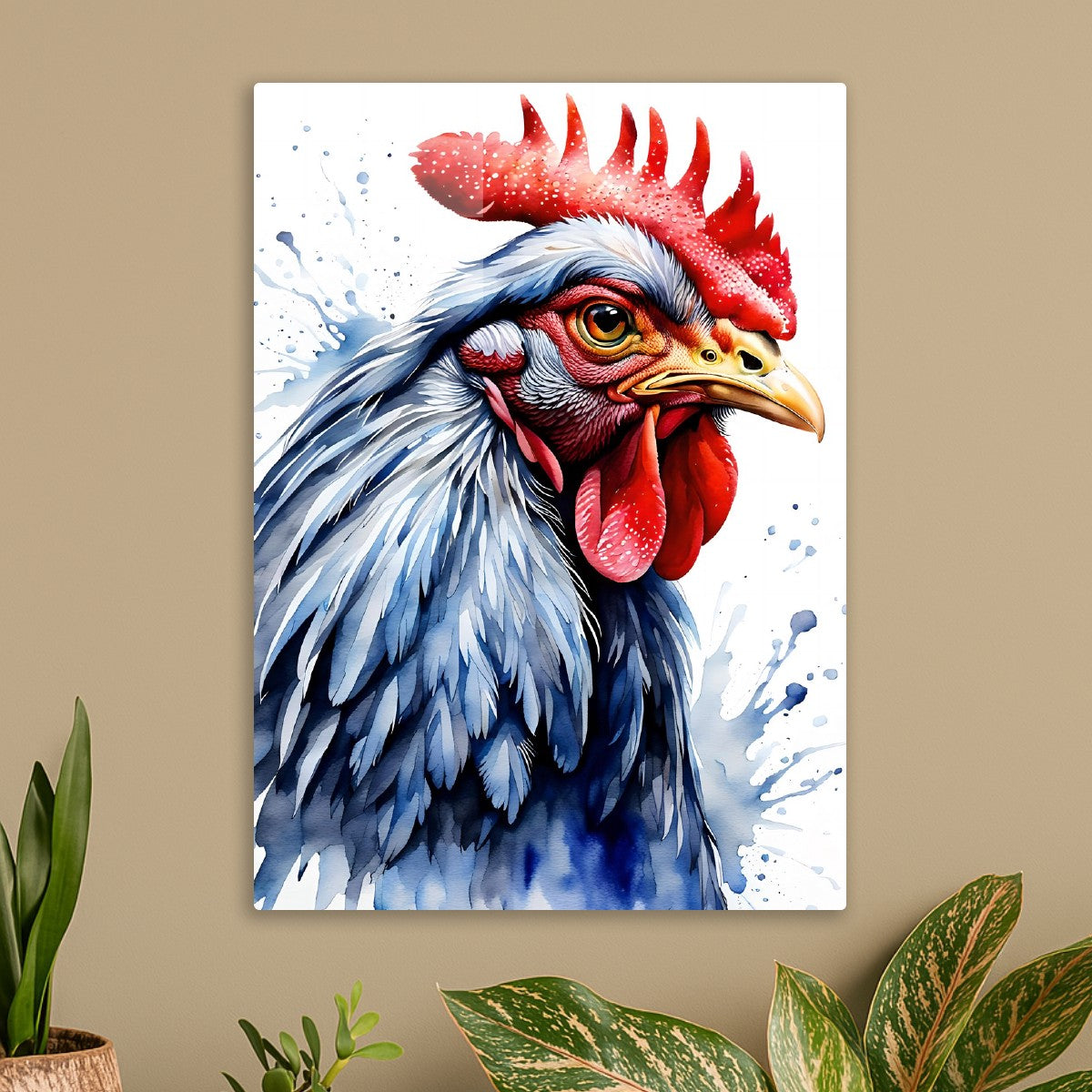 Watercolor Rooster
