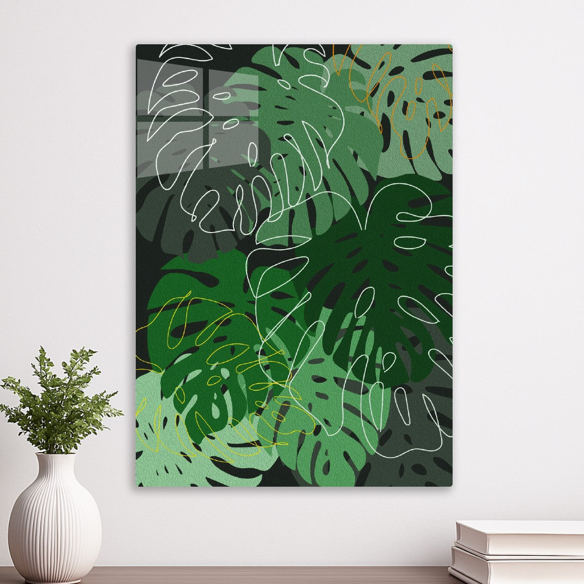 Green Monstera Leaf