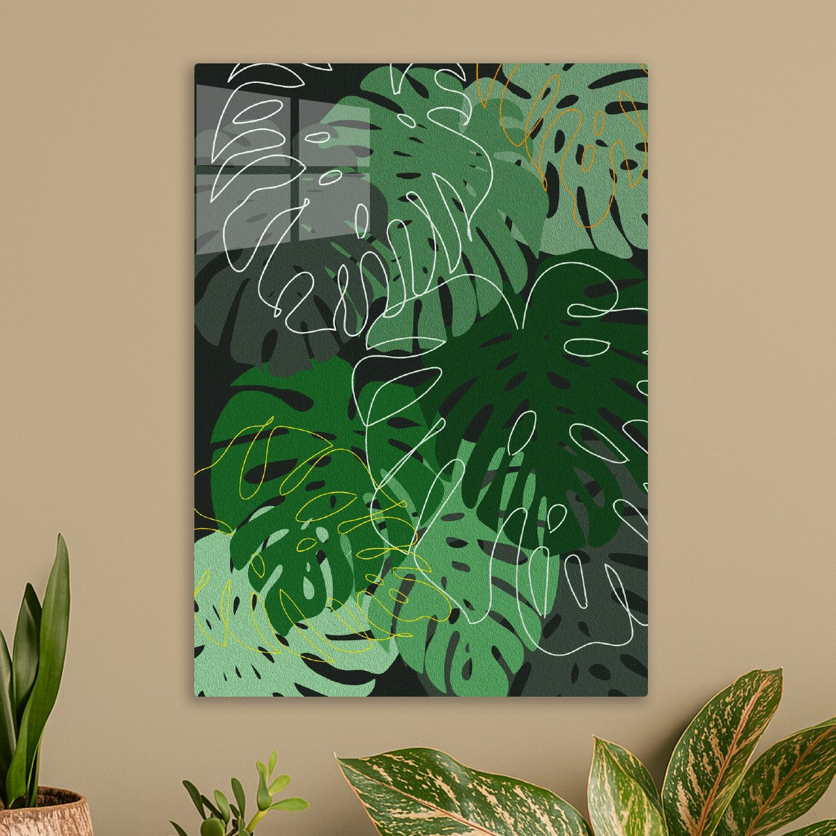 Green Monstera Leaf