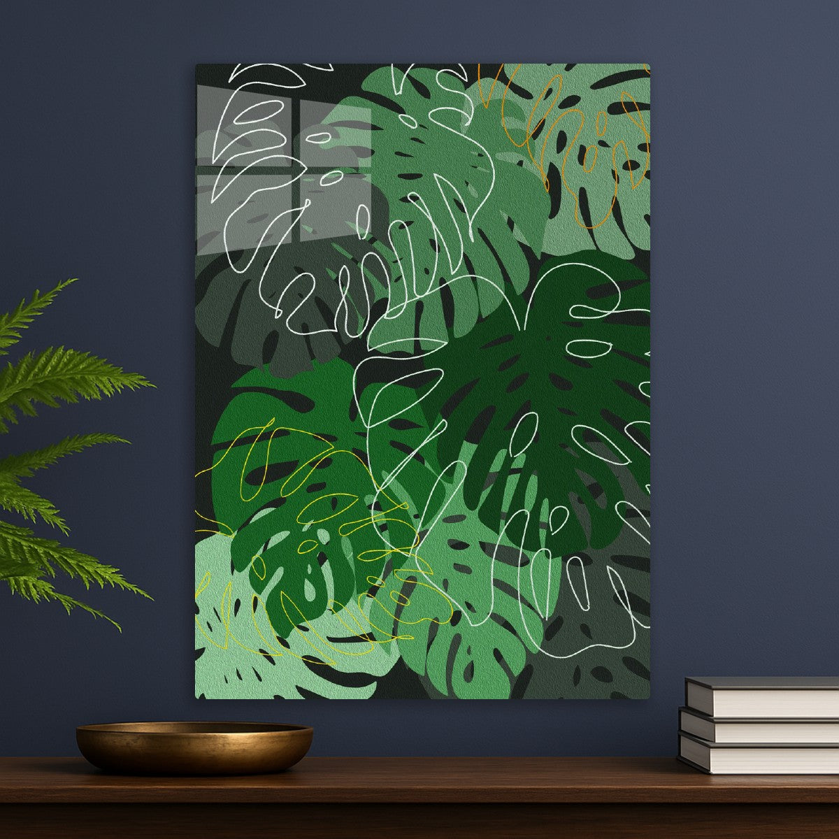 Green Monstera Leaf