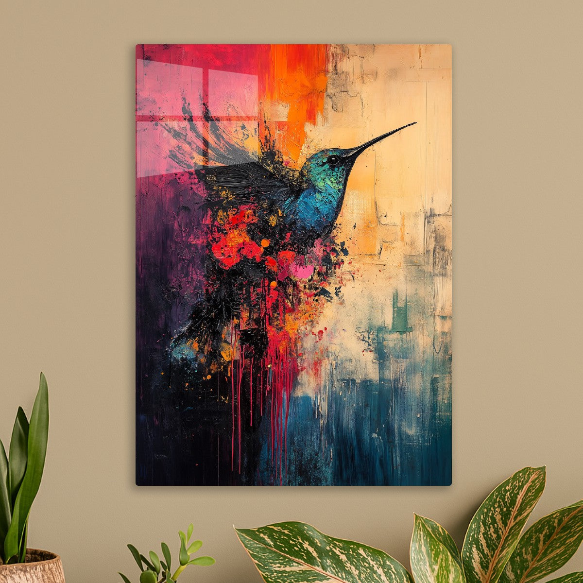 Abstract Oil Painting of Kingf