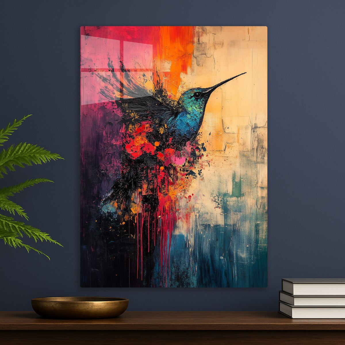 Abstract Oil Painting of Kingf