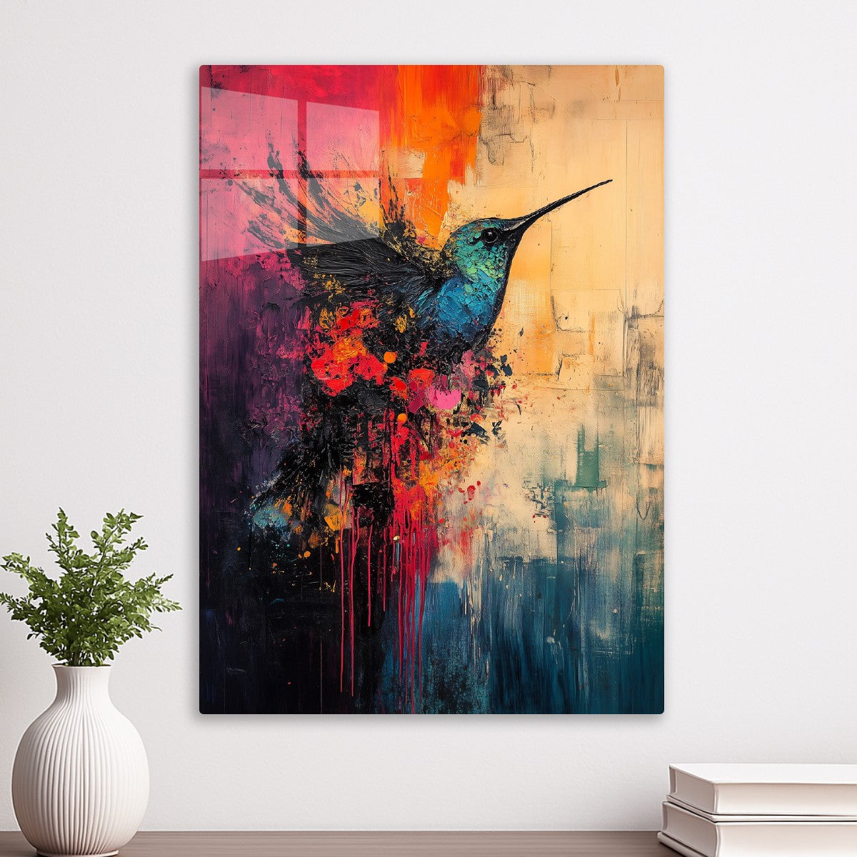 Abstract Oil Painting of Kingf