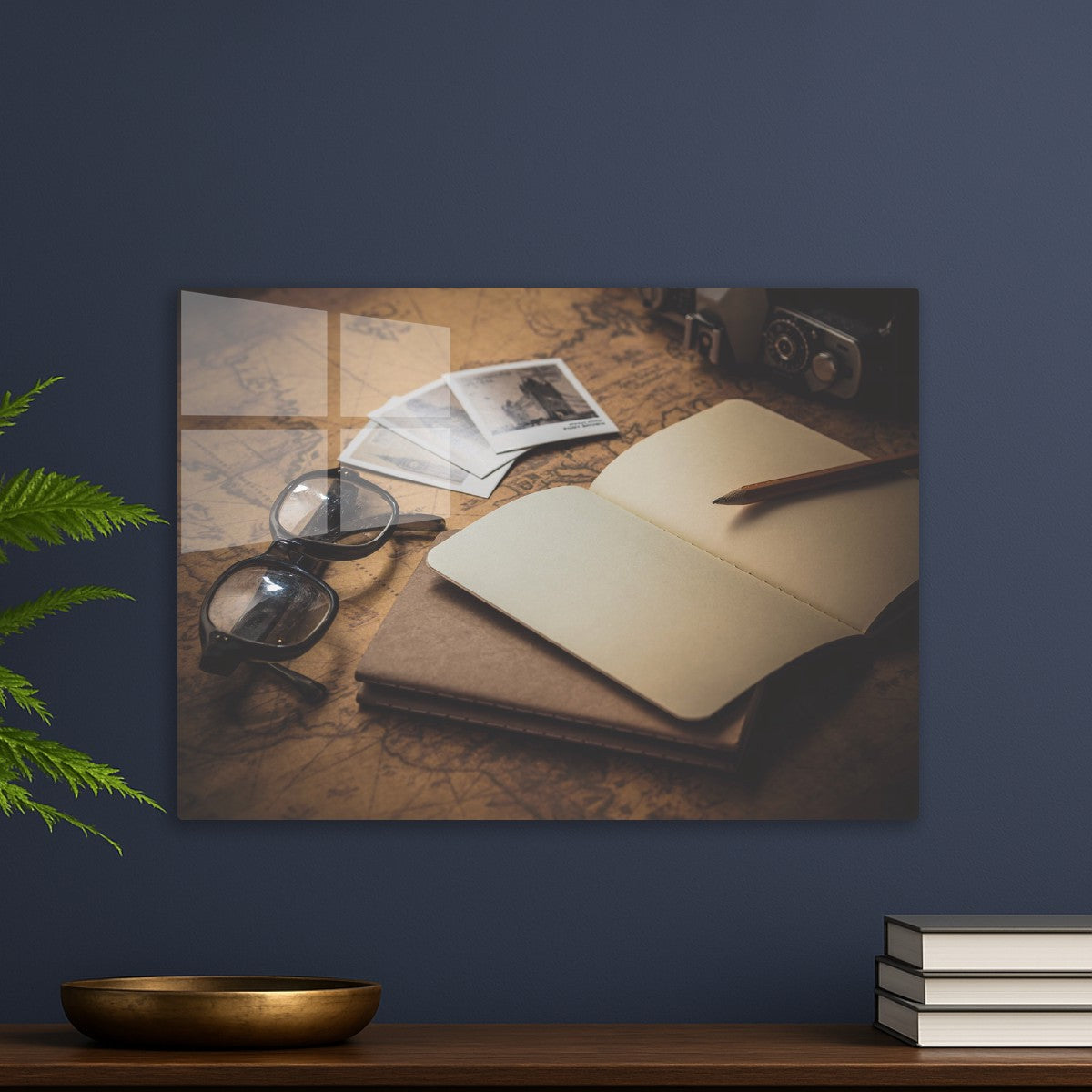 Retro Workspace with Film Prin