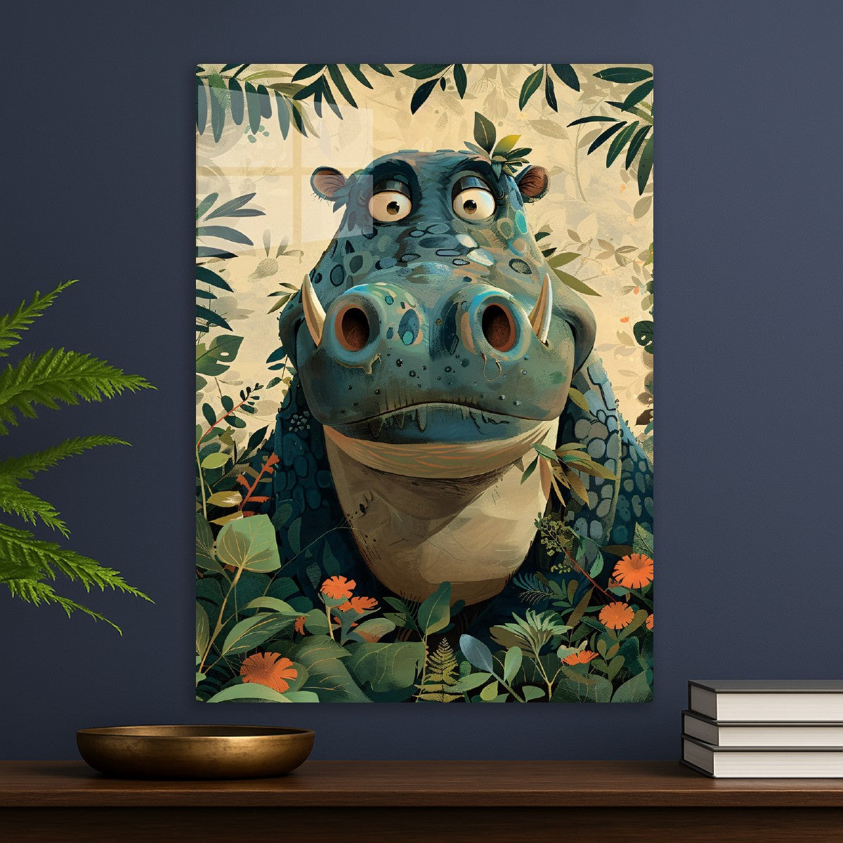 Vintage Hippopotamus Illustration