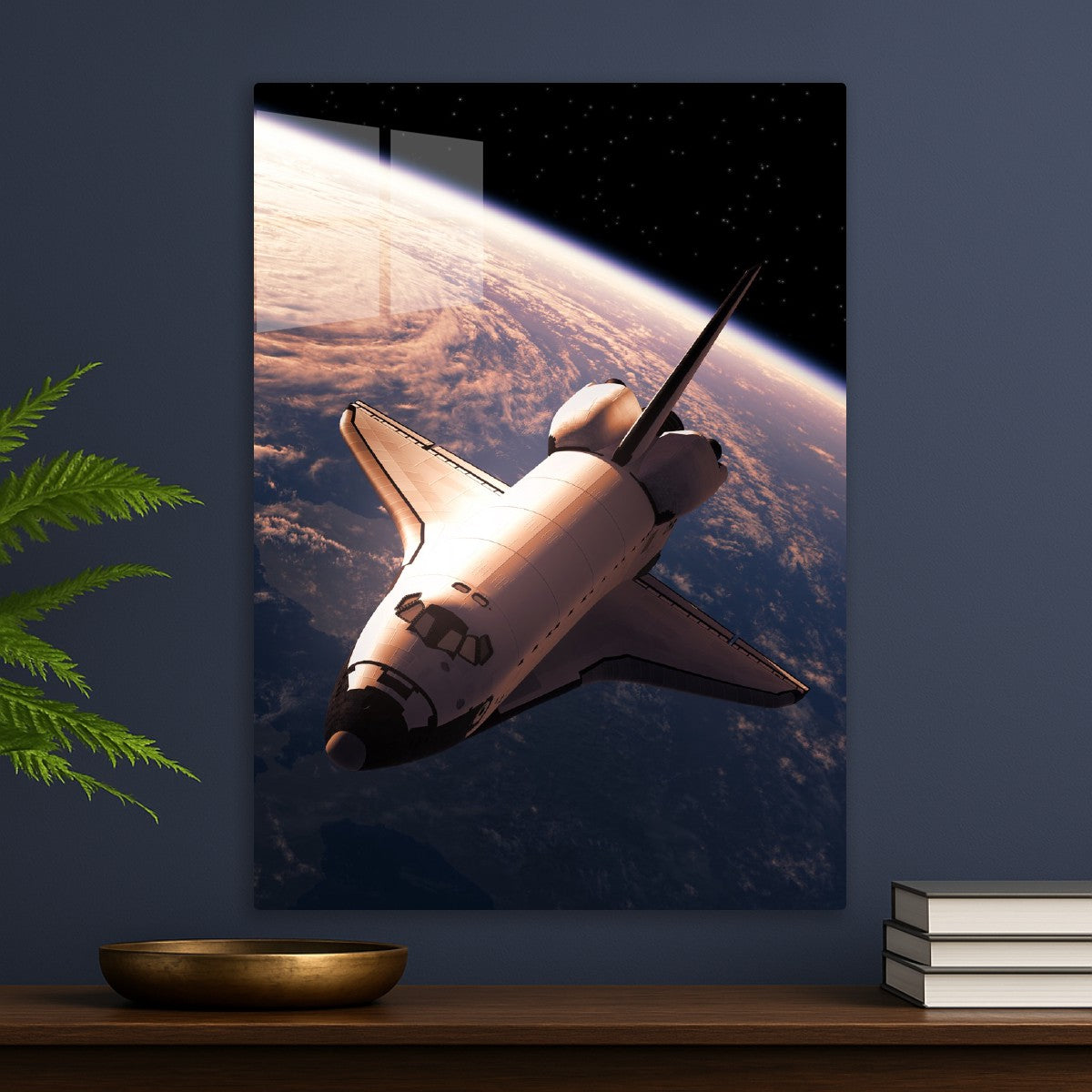 Space Shuttle Over Earth
