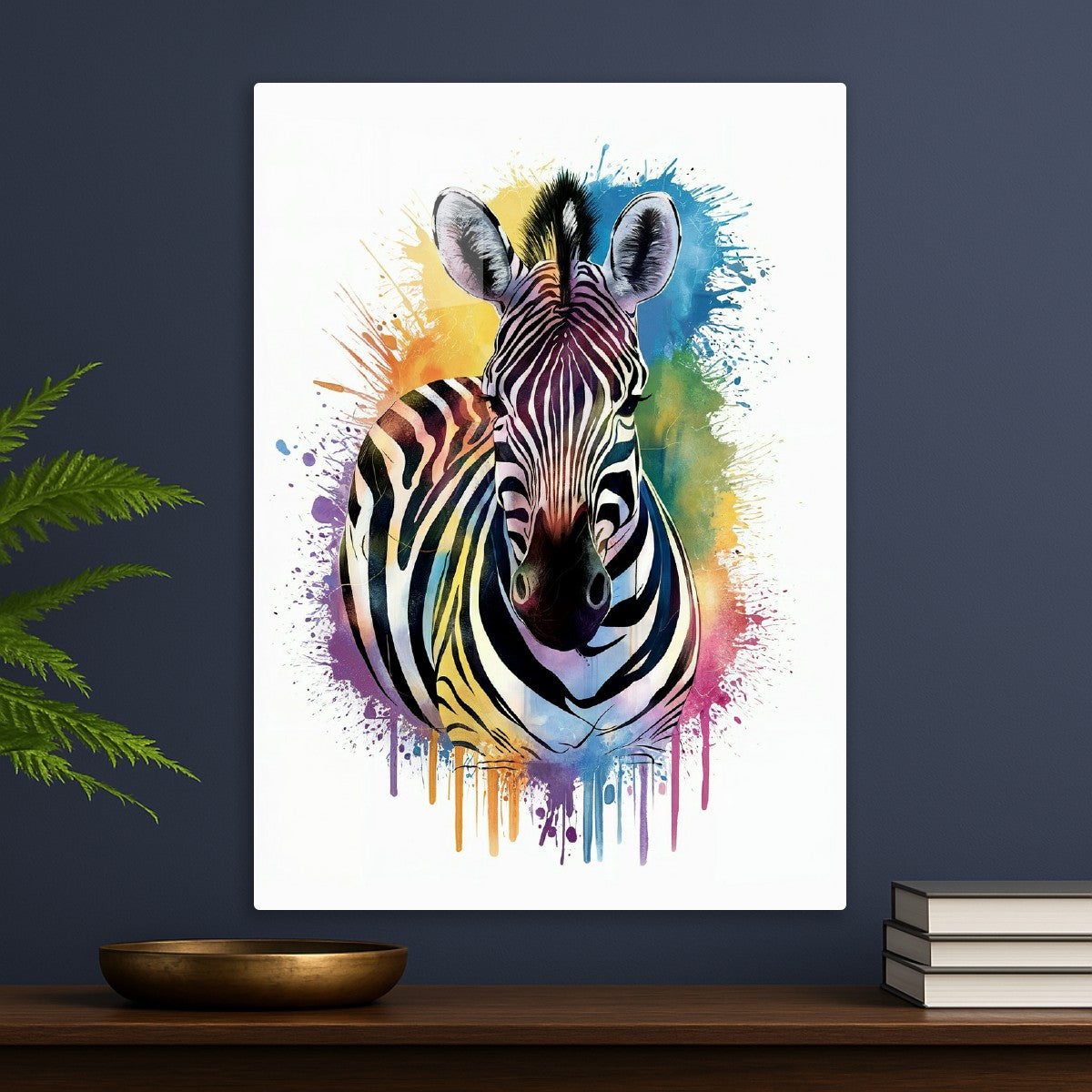 Abstract Zebra Watercolor