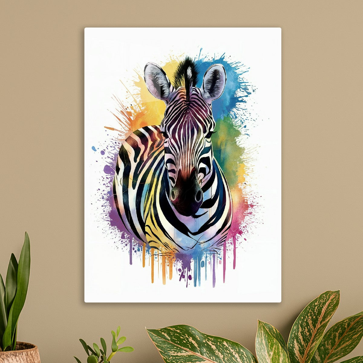 Abstract Zebra Watercolor