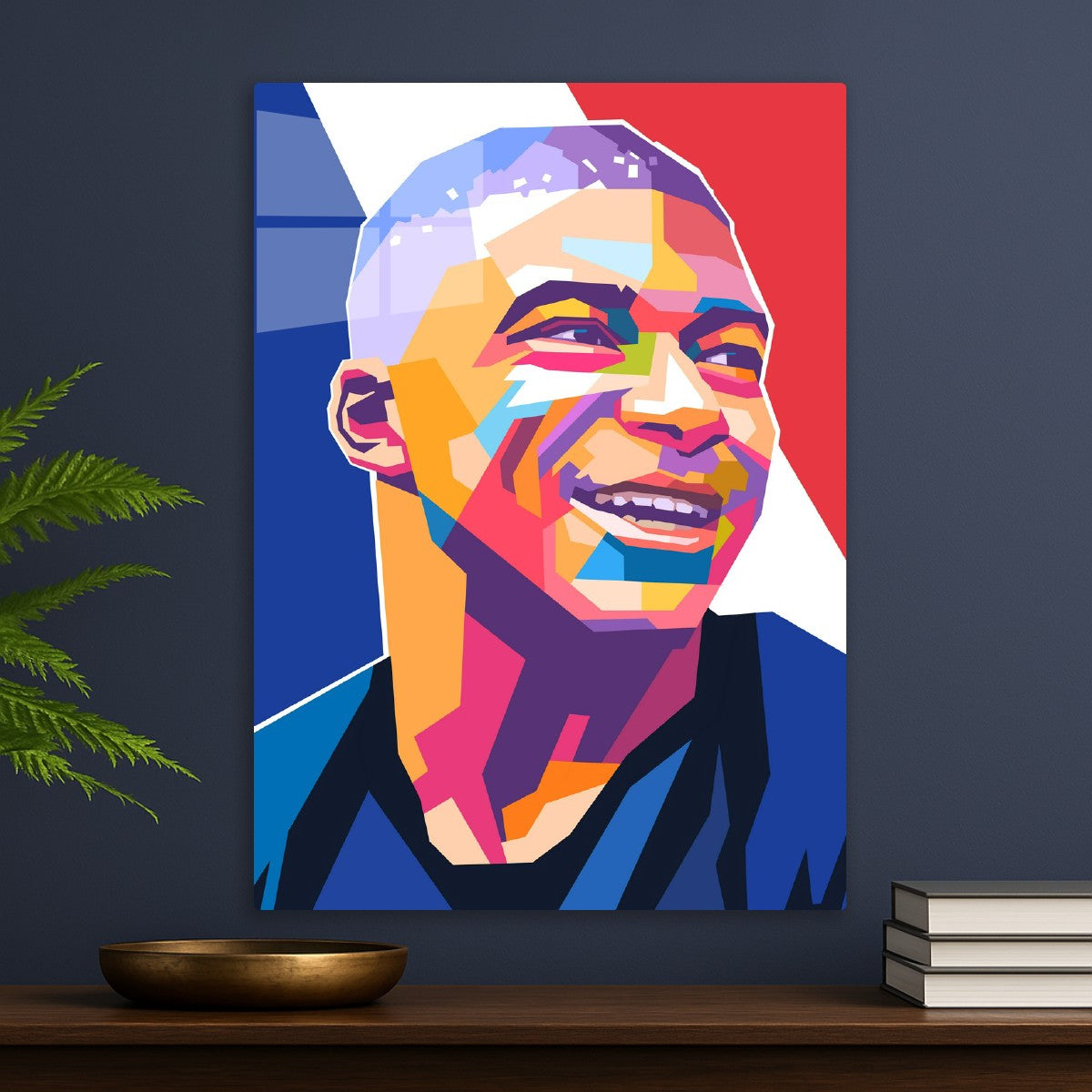 Kylian Mbappe pop art portrait