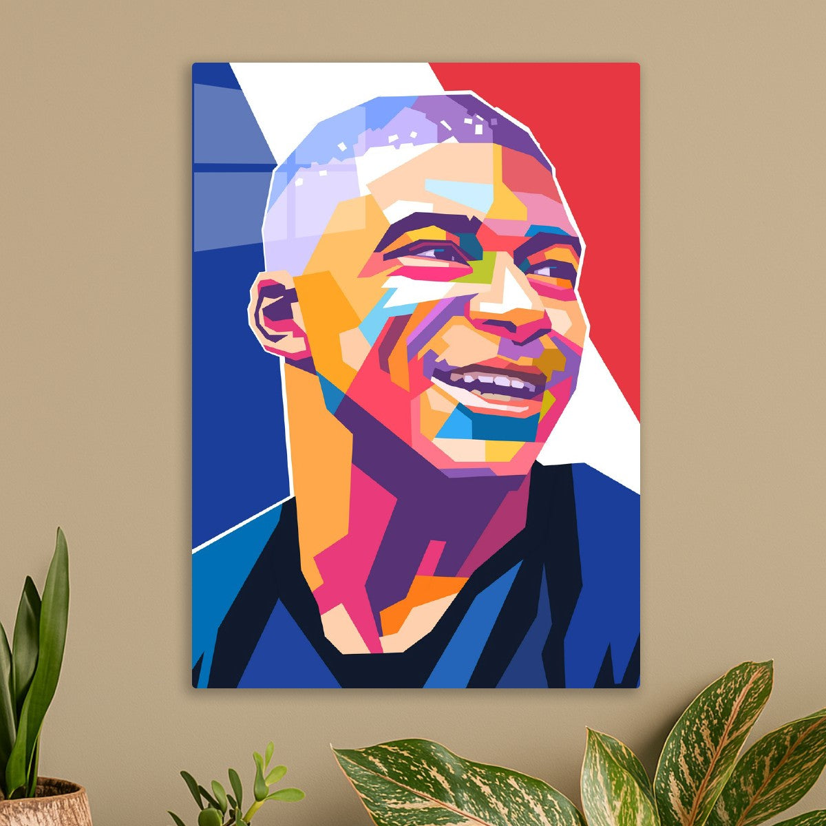 Kylian Mbappe pop art portrait