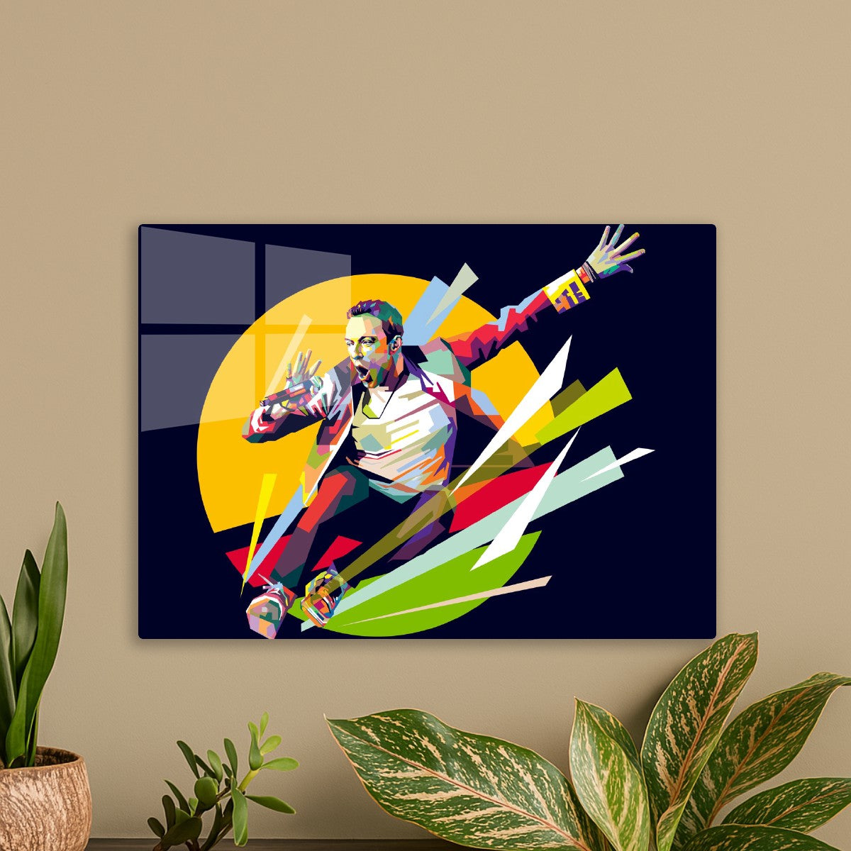 Chris Martin flying