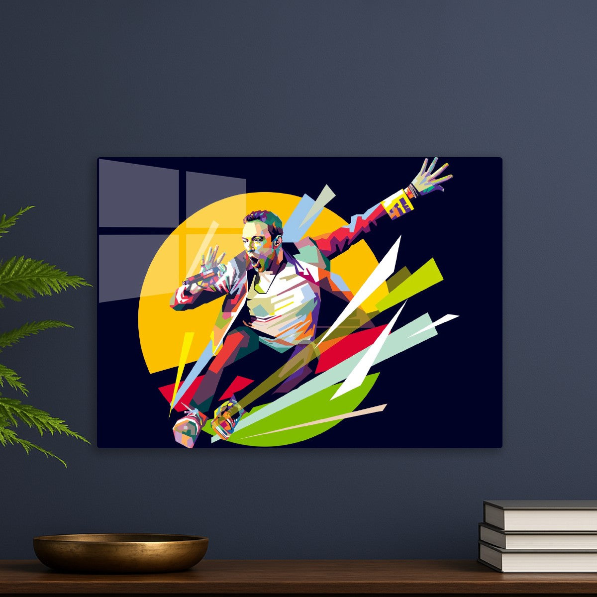 Chris Martin flying