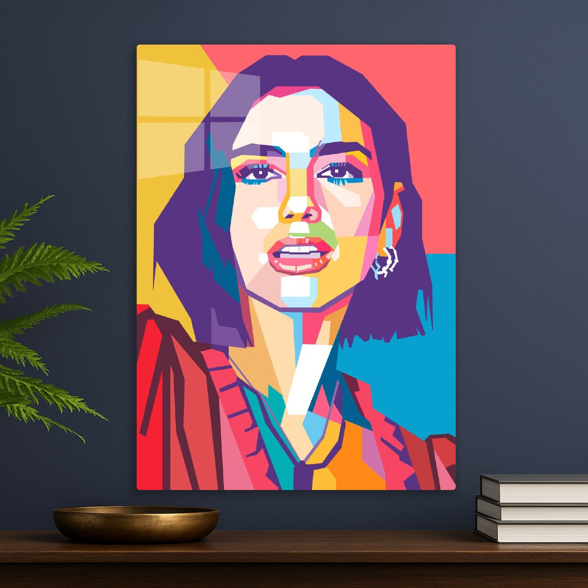 Dua Lipa pop art portrait