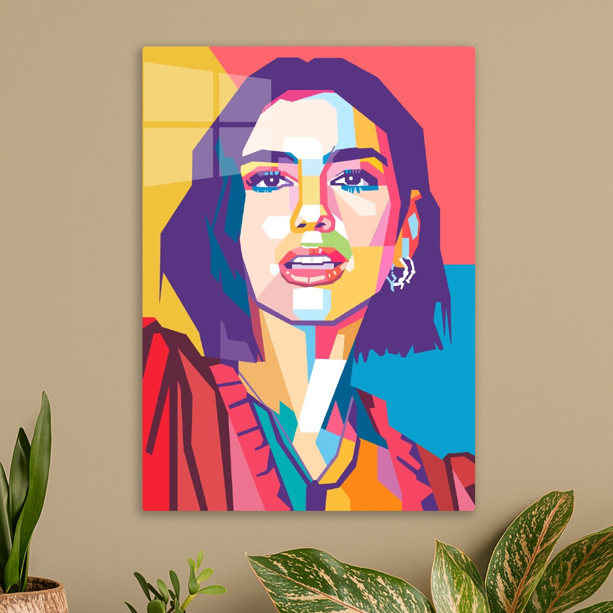Dua Lipa pop art portrait
