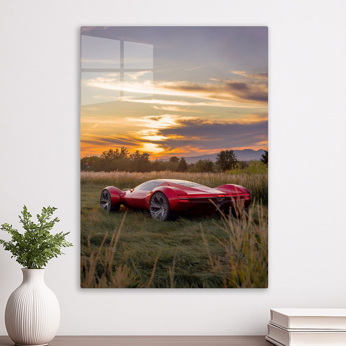 Futuristic Supercar Sunset