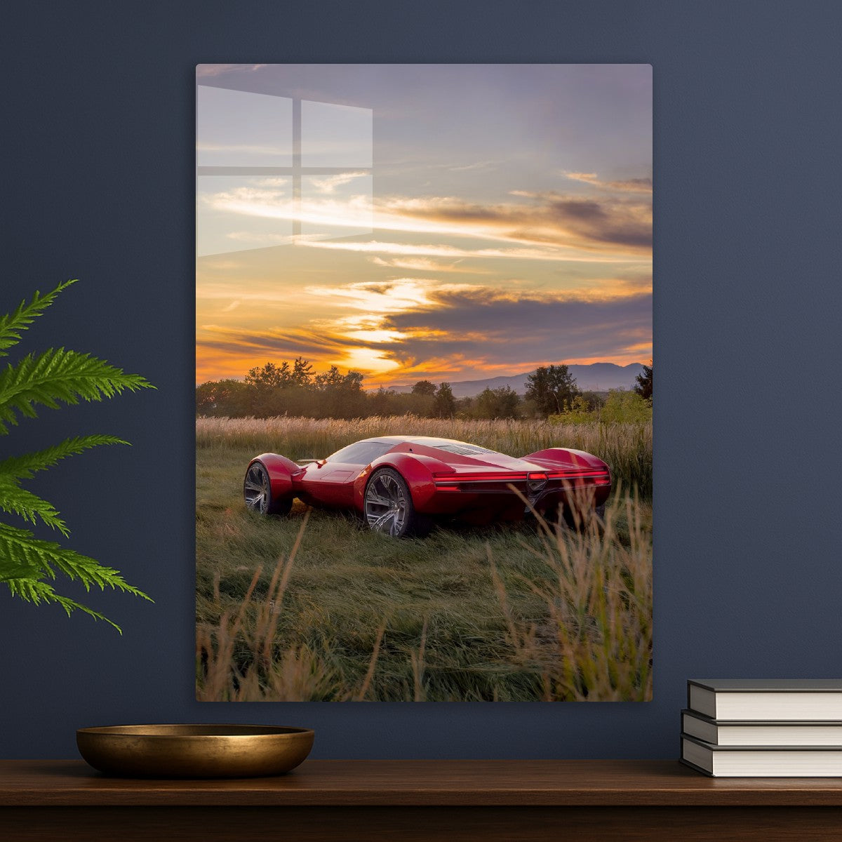 Futuristic Supercar Sunset