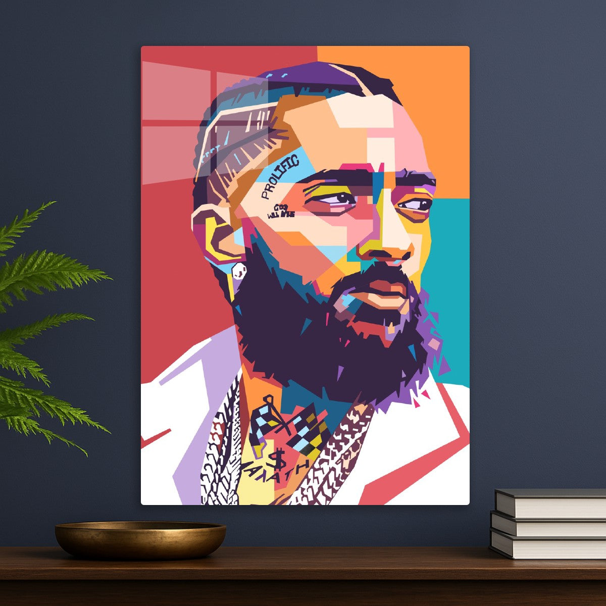 Nipsey Huslle pop art portrait