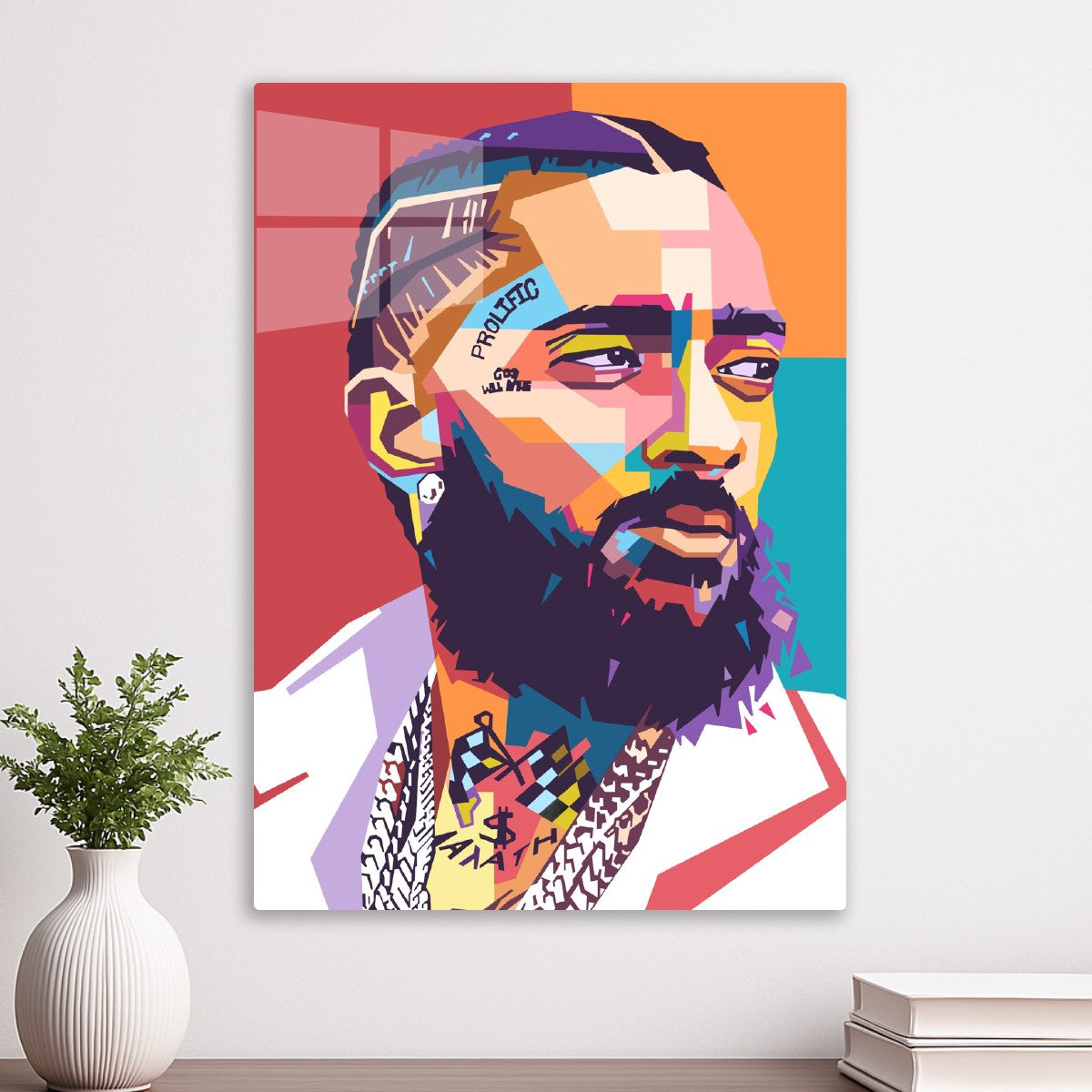Nipsey Huslle pop art portrait