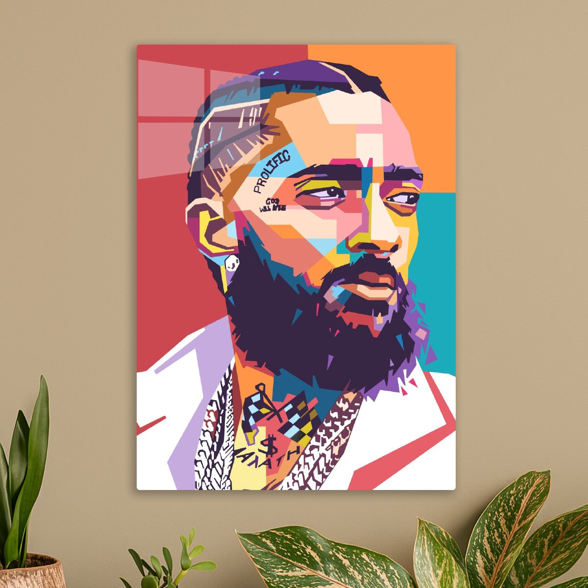 Nipsey Huslle pop art portrait