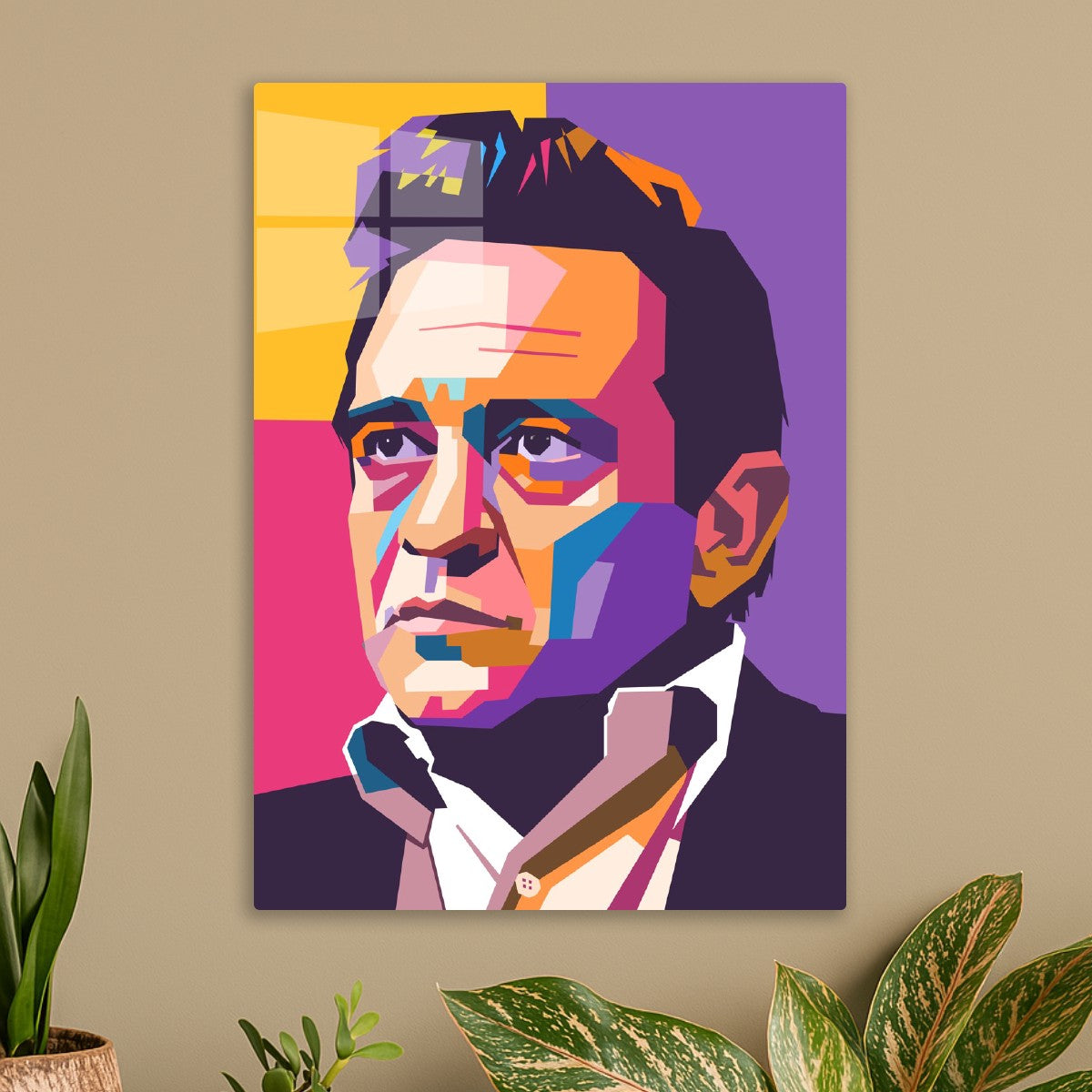 Johnny Cash pop art portrait