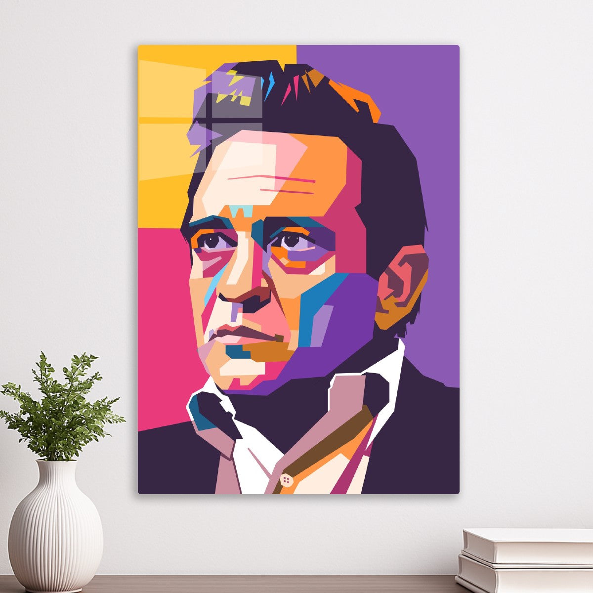 Johnny Cash pop art portrait