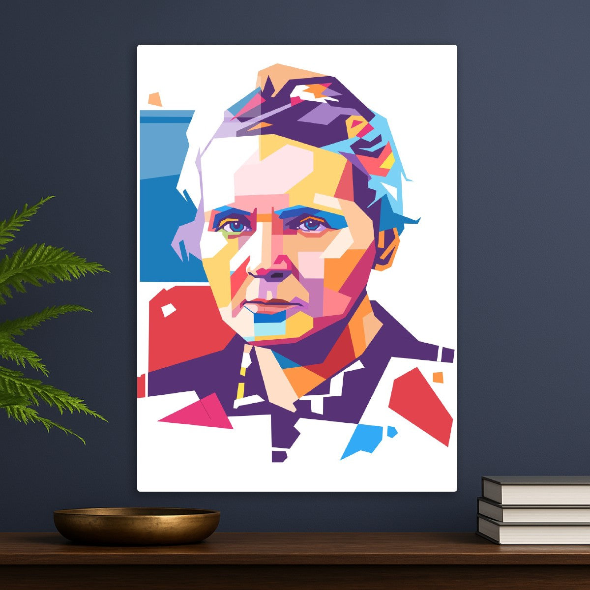 Marie Curie pop art portrait