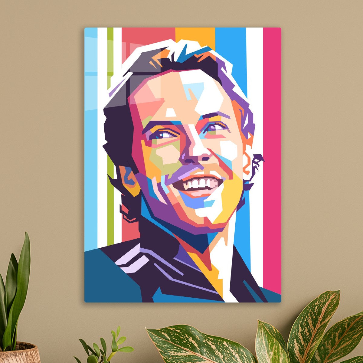 Chris Martin pop art portrait