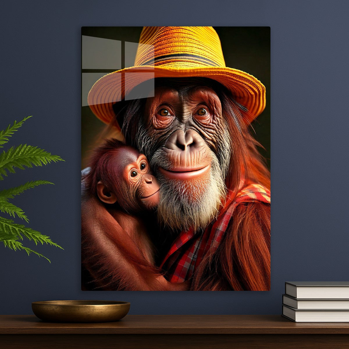 Father and Son Orangutans