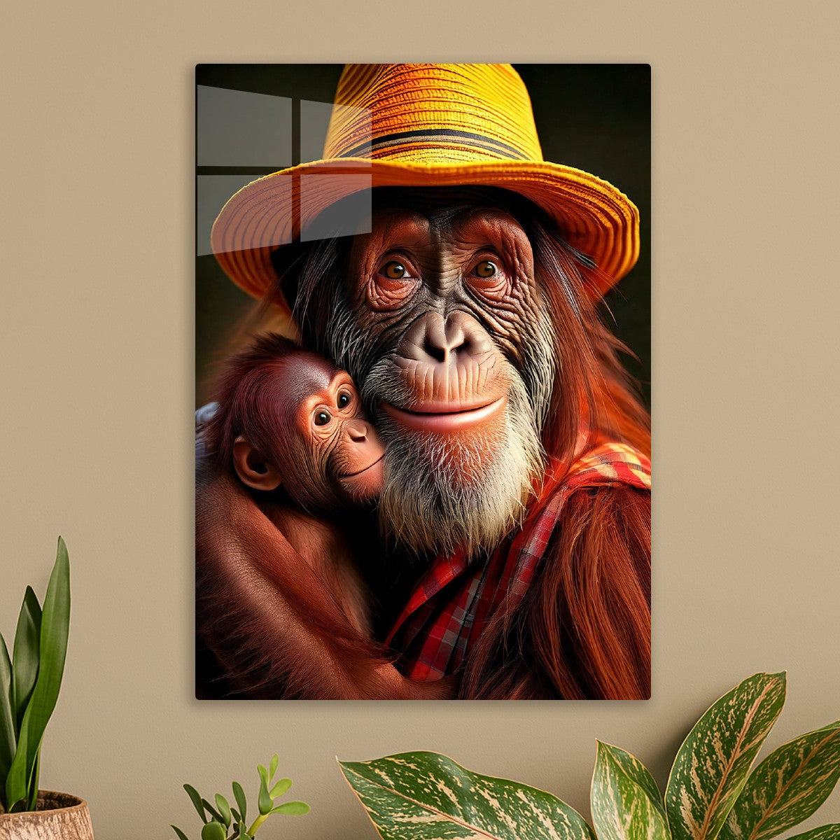 Father and Son Orangutans