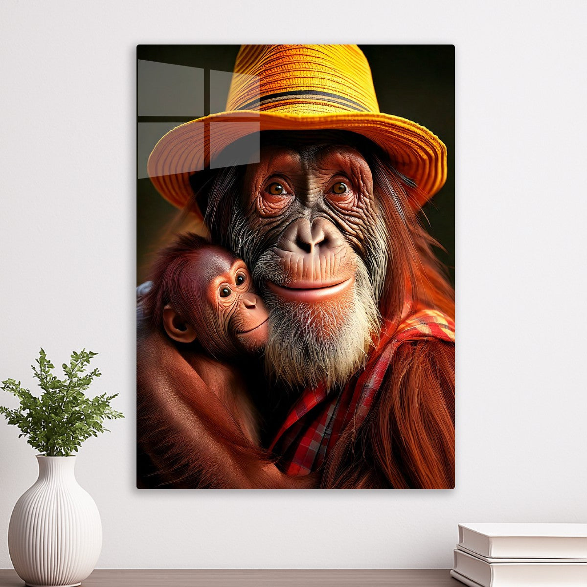 Father and Son Orangutans