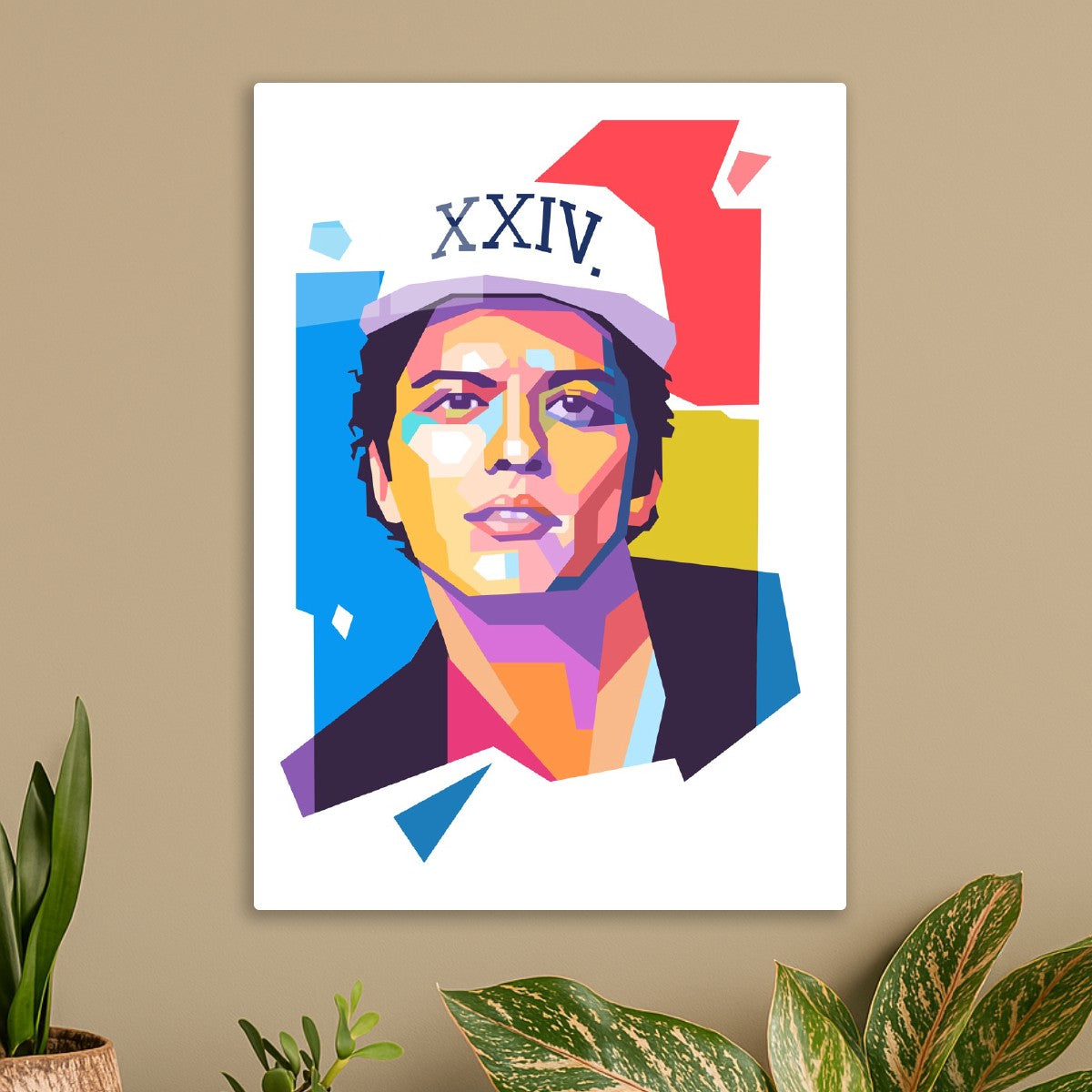 Bruno Mars pop art portrait