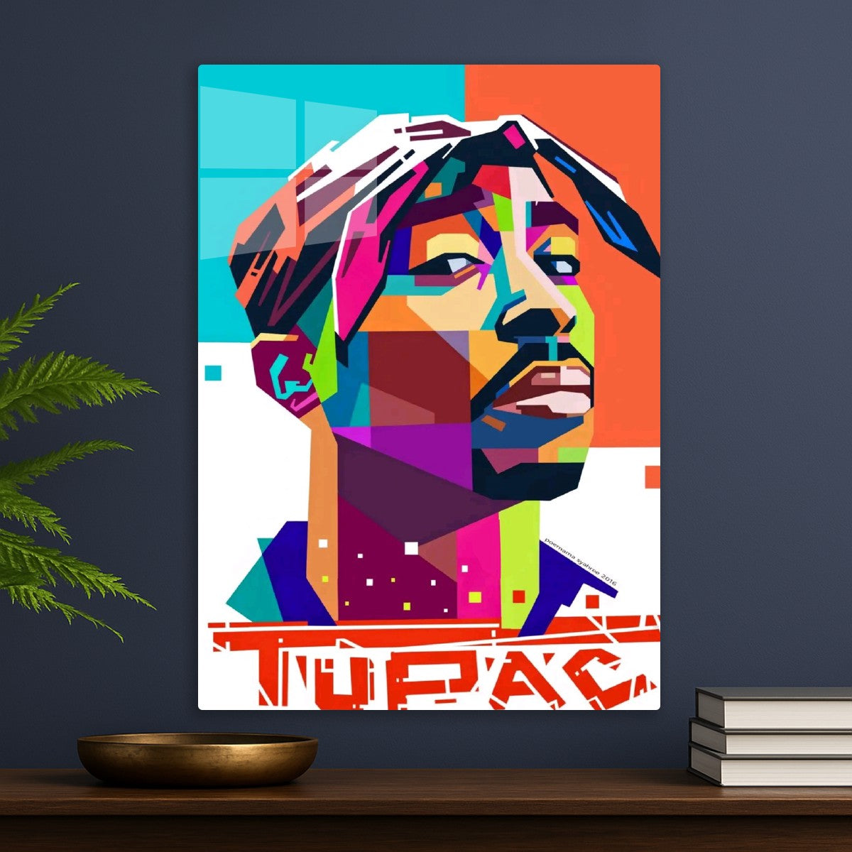 Tupac Shakur pop art portrait