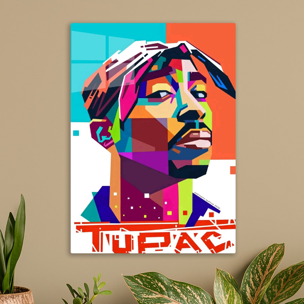 Tupac Shakur pop art portrait