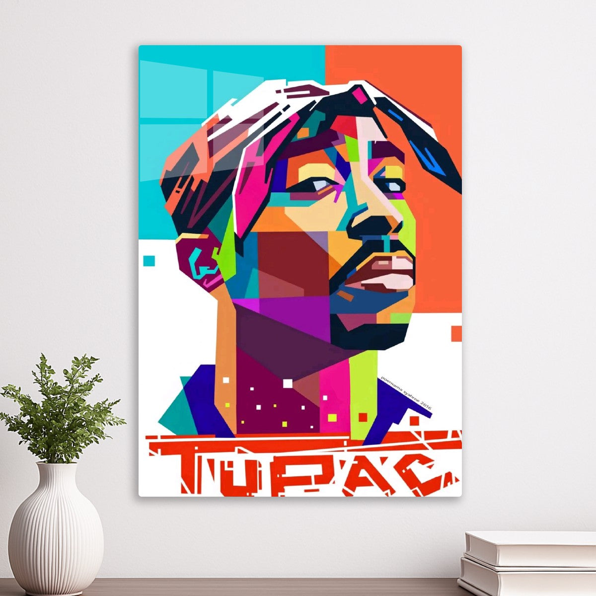 Tupac Shakur pop art portrait